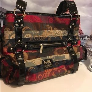 Coach Diaper Bag Tote Purse Rare Design